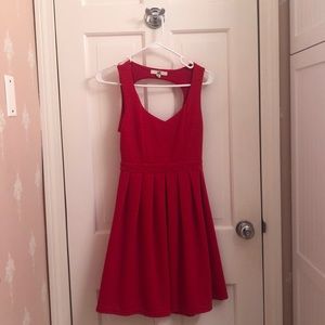 Red cut-out dress